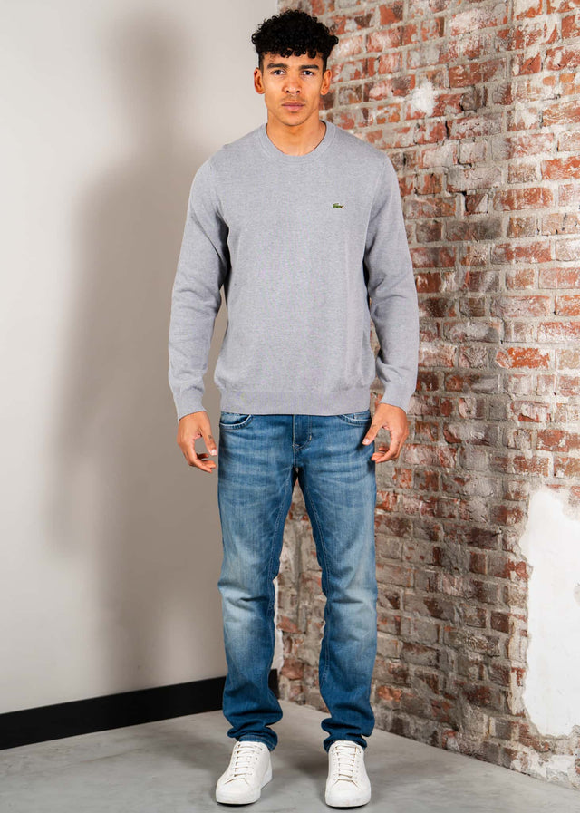 Lacoste Sweaters Regular fit crew neck sweater - silver chine