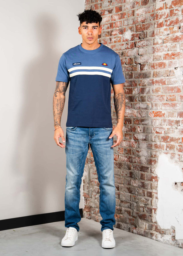 Ellesse T-shirts Venire tee - navy light yellow