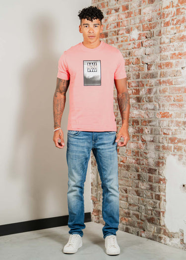 Hugo Boss T-shirts Te dj - light pastel red