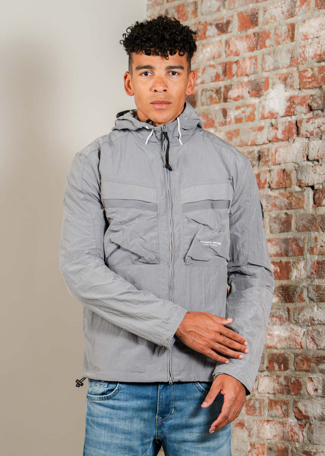 Marshall Artist Jackets Sicuro hooded overshirt - volcanic grey