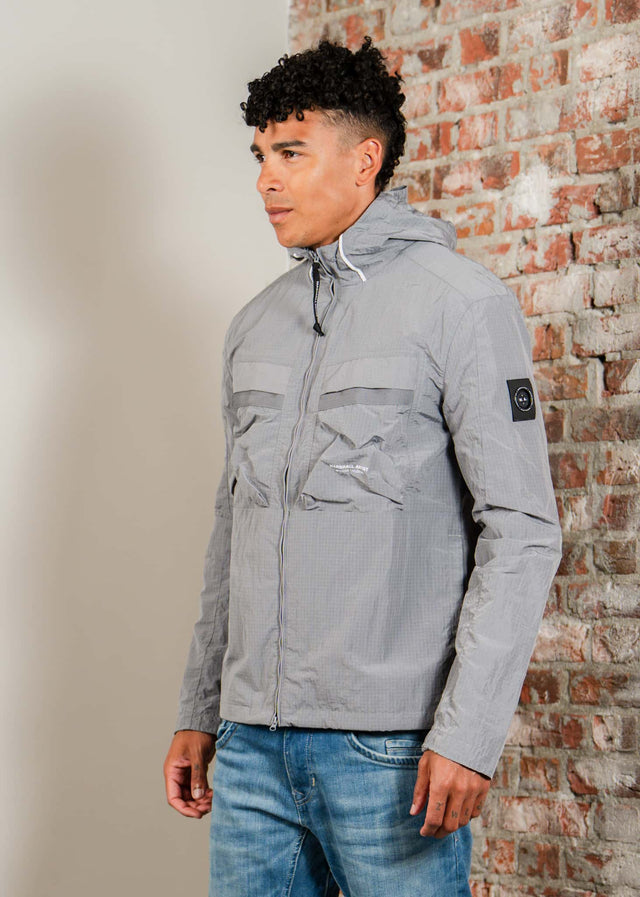 Marshall Artist Jackets Sicuro hooded overshirt - volcanic grey