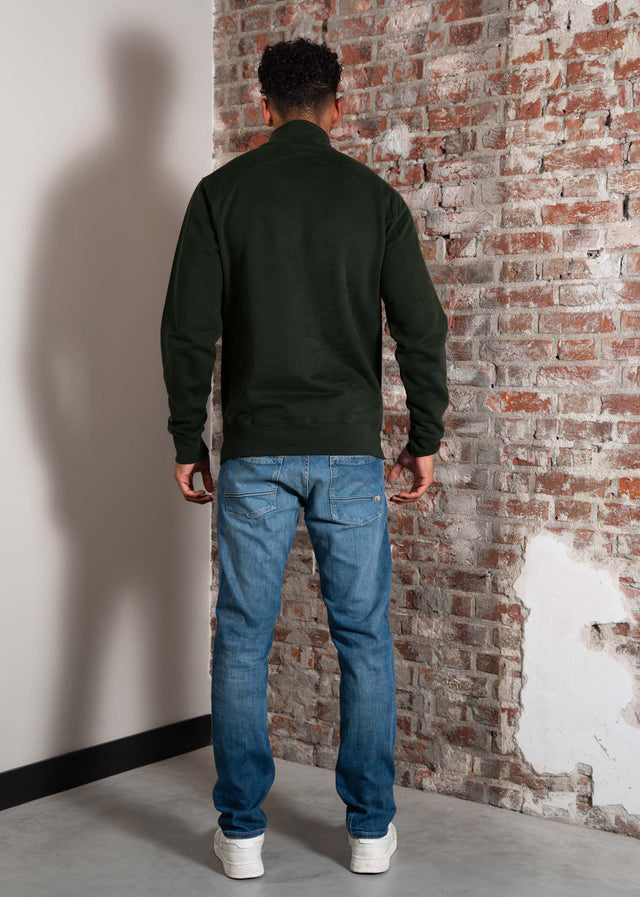 MA.Strum Sweaters Neo quarter zip sweat - oil slick