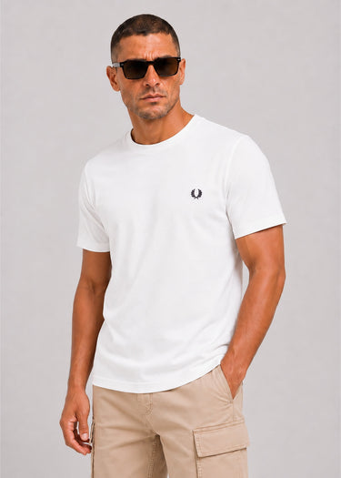 Fred Perry T-shirts Back print fred perry text t-shirt - snow white