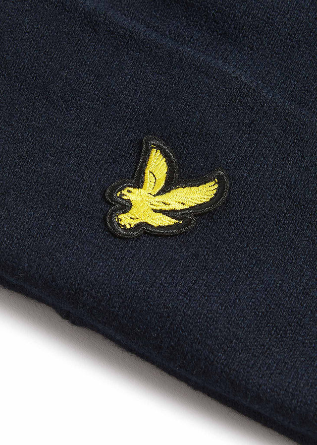 Lyle & Scott Beanies Cotton merino beanie - dark navy