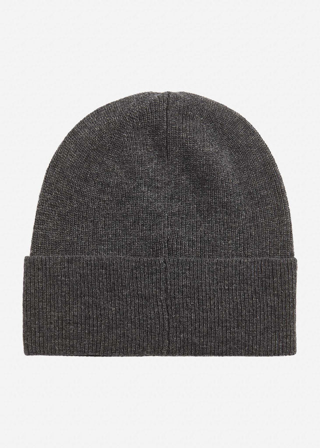 Lyle & Scott Beanies Lambswool blend ribbed beanie - charcoal marl