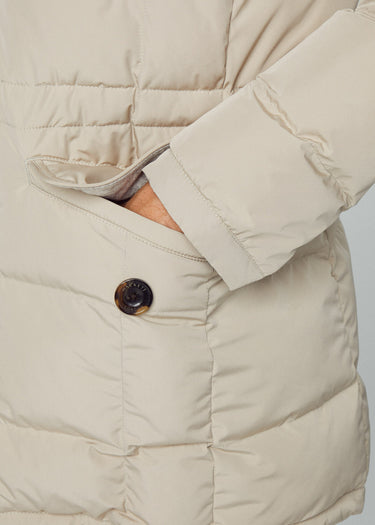 Hackett London Jassen Long hooded puffer - rope