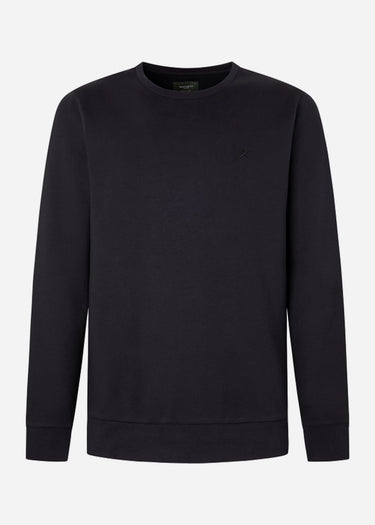 Hackett London Truien Double knit crew - black