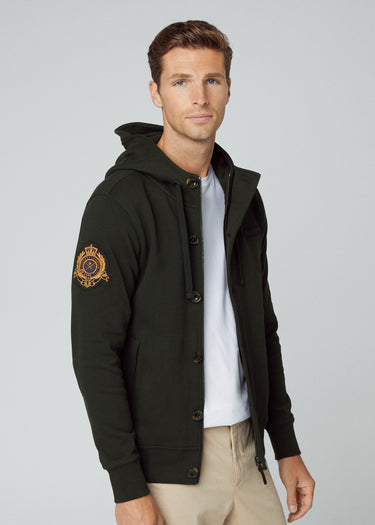 Hackett London Cardigans Heritage hoody full zip - forest night