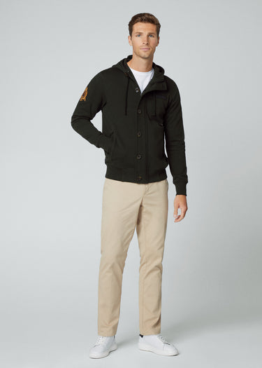 Hackett London Cardigans Heritage hoody full zip - forest night