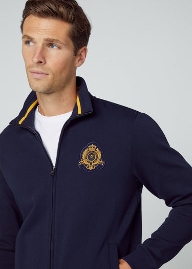 Hackett London Vesten Heritage tipped full zip - navy