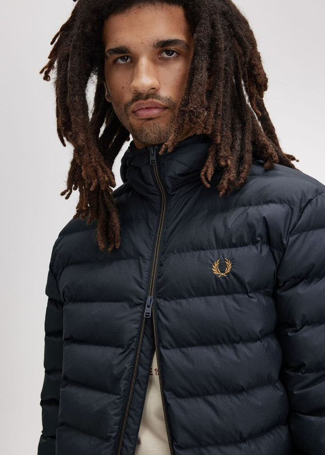 Fred Perry Jackets Hooded insulated jacket - navy