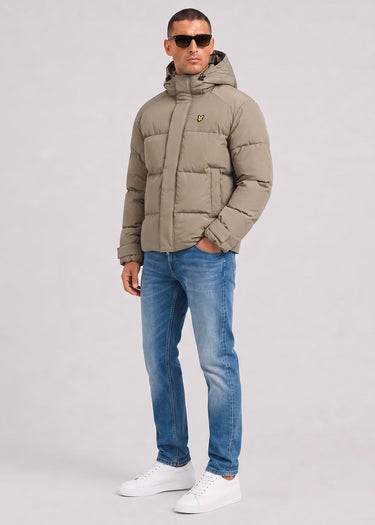 Lyle & Scott Jackets Hooded puffer jacket - khaki ash