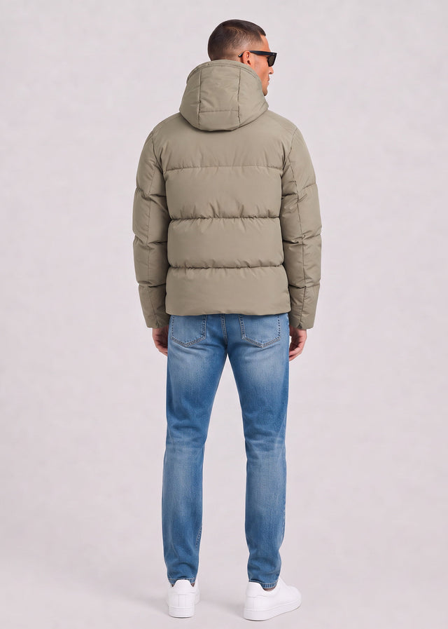 Lyle & Scott Jackets Hooded puffer jacket - khaki ash