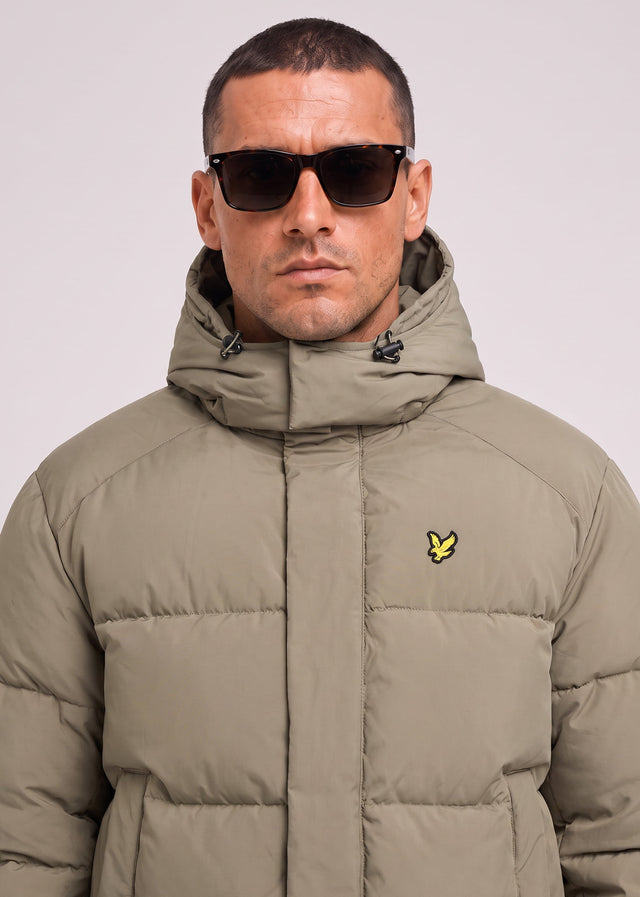 Lyle & Scott Jackets Hooded puffer jacket - khaki ash