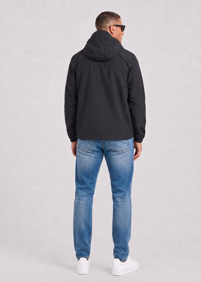 Lyle & Scott Jackets Contrast zip through hooded jacket - jet black gunmetal