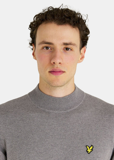 Lyle & Scott Truien Roll neck jumper - mid grey marl