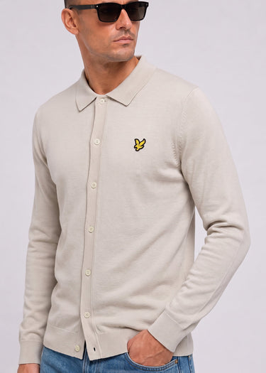 Lyle & Scott Truien Cotton merino knitted shirt - cove