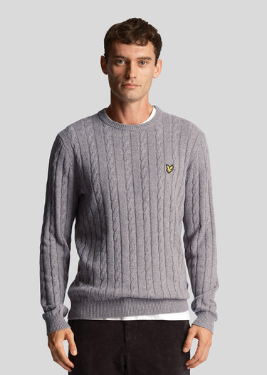 Lyle & Scott Truien Cable jumper - mid grey marl