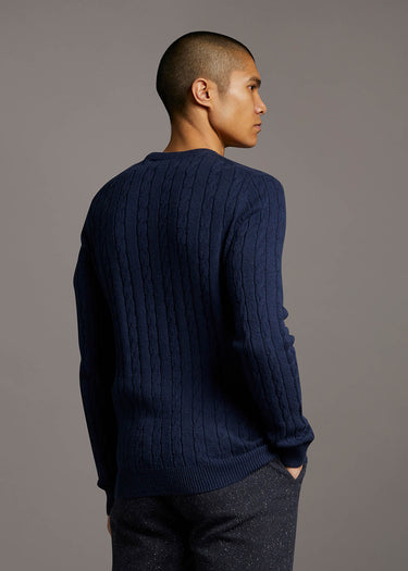 Lyle & Scott Truien Cable jumper - dark navy marl