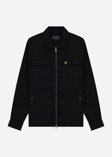 Lyle & Scott Overshirts Cotton twill overshirt - jet black