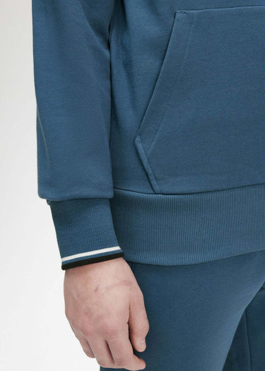 Fred Perry Hoodies Tipped hooded sweatshirt - midnight blue