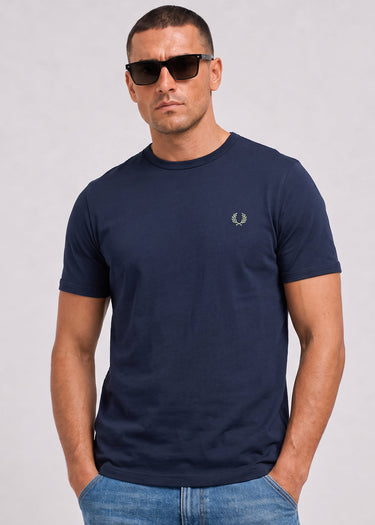 Ringer t-shirt - dark airforce