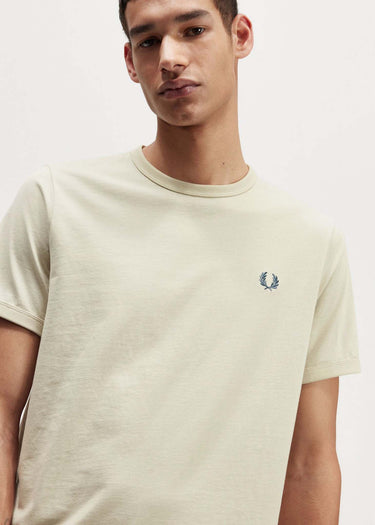 Fred Perry T-shirts Ringer t-shirt - light oyster