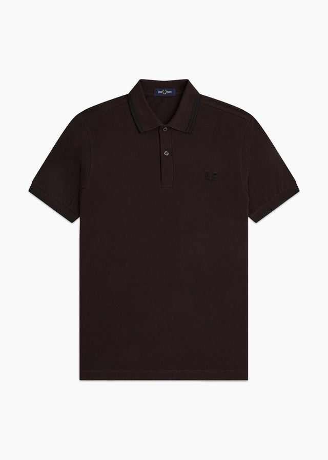 Fred Perry Polos Twin tipped polo - rich brown black