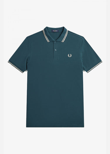 Fred Perry Polo's Twin tipped fred perry shirt - petrol blue