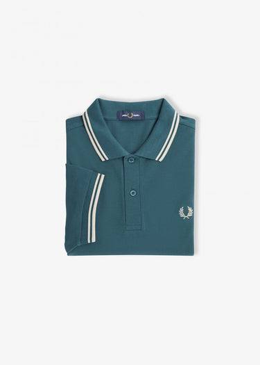 Fred Perry Polo's Twin tipped fred perry shirt - petrol blue