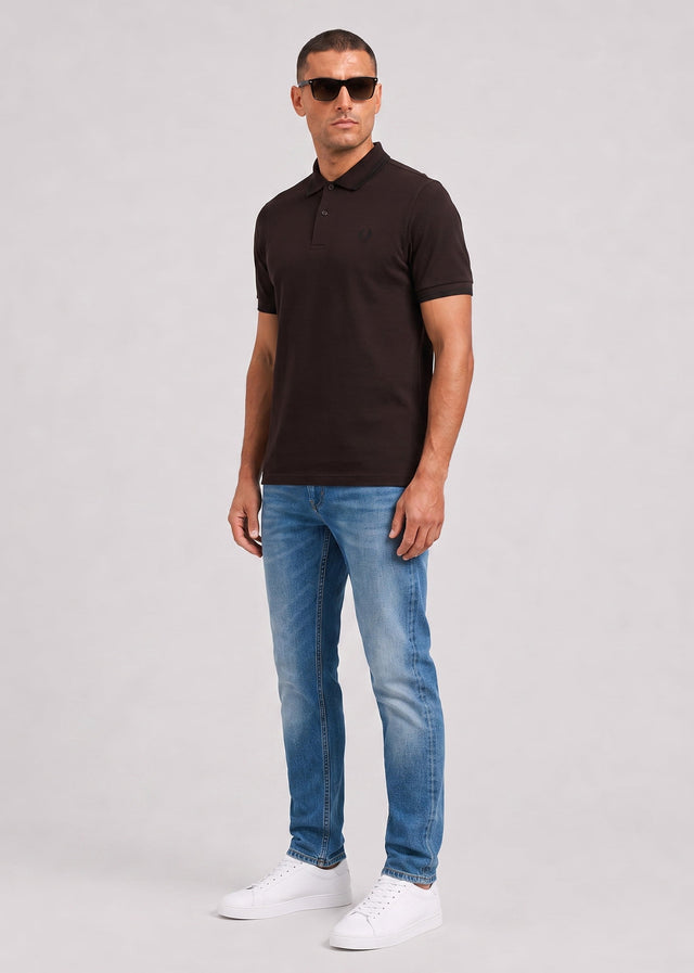Fred Perry Polos Twin tipped polo - rich brown black