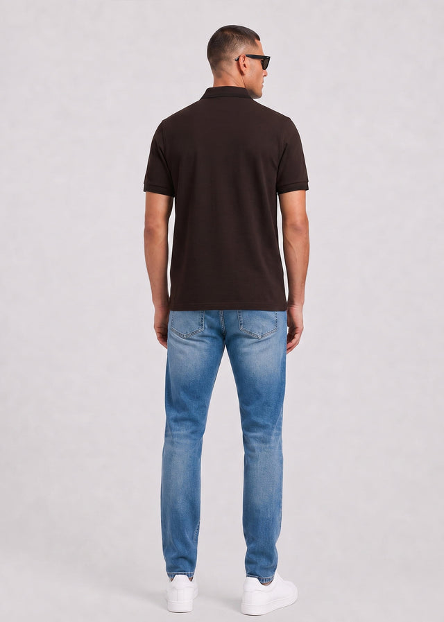 Fred Perry Polos Twin tipped polo - rich brown black