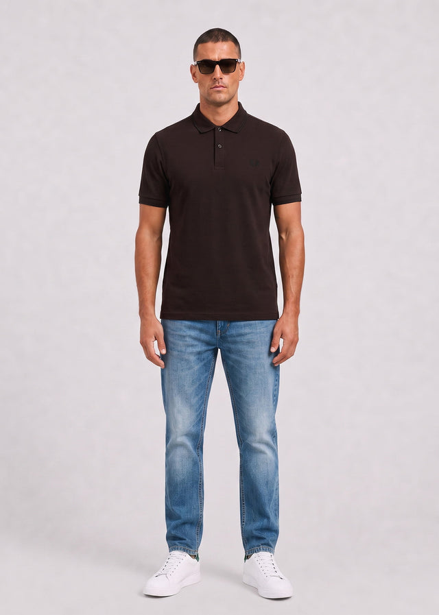 Fred Perry Polos Twin tipped polo - rich brown black