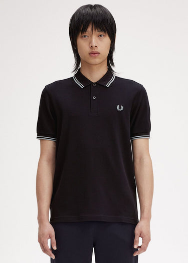 Fred Perry Polo's Twin tipped fred perry shirt - navy-silver blue silver blue