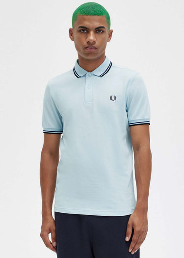 Fred Perry Polo's Twin tipped fred perry shirt - light ice