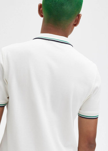 Fred Perry Polo's Twin tipped fred perry shirt - ecru fp green navy