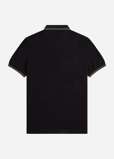 Fred Perry Polo's Twin tipped fred perry shirt - black field green