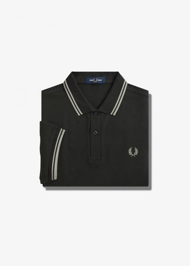 Fred Perry Polo's Twin tipped fred perry shirt - night green seagrass
