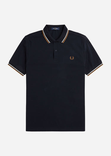 Fred Perry Polo's Twin tipped Fred Perry shirt - navy snow white shsto