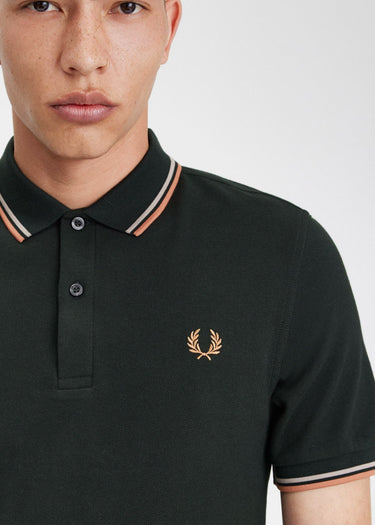 Fred Perry Polo's Twin tipped fred perry shirt - night green