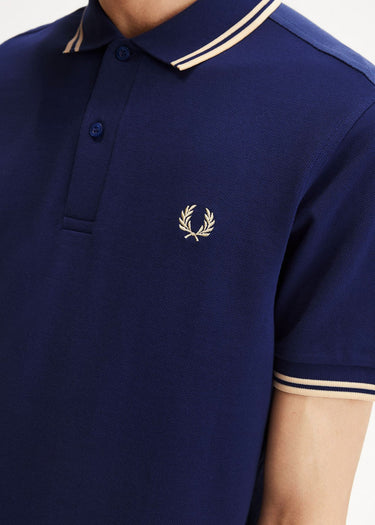 Fred Perry Polo's Twin tipped Fred Perry shirt - french navy ice cream