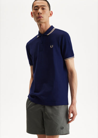 Fred Perry Polo's Twin tipped Fred Perry shirt - french navy ice cream