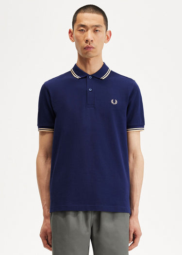 Fred Perry Polo's Twin tipped Fred Perry shirt - french navy ice cream