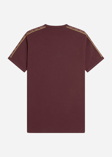Fred Perry T-shirts Contrast tape ringer t-shirt - oxblood champagne