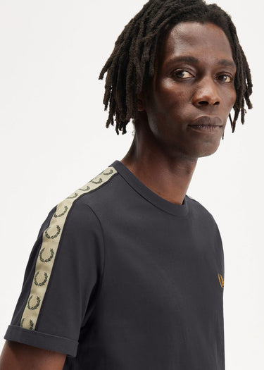 Fred Perry T-shirts Contrast tape ringer t-shirt - anchor grey black