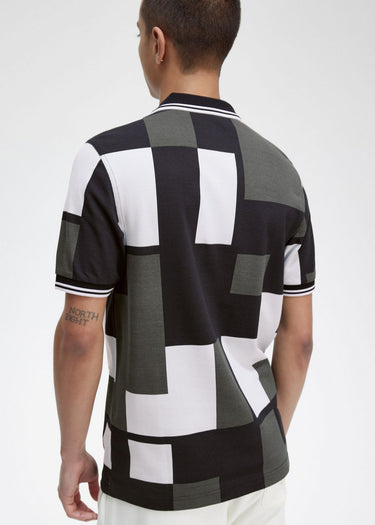 Fred Perry Polo's Pixel print fred perry shirt - light ice