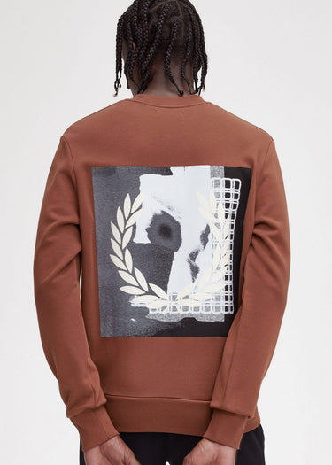 Fred Perry Truien Rave graphic sweatshirt - whisky brown