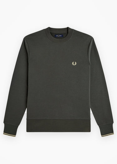 Fred Perry Sweaters Crew neck sweatshirt - field green oatmeal