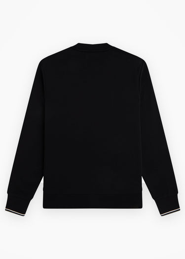 Fred Perry Sweaters Crew neck sweatshirt - black ecru laurel wreath green