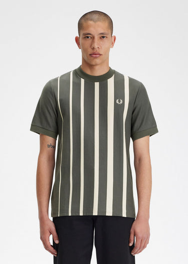 Fred Perry T-shirts Gradient stripe t-shirt - field green